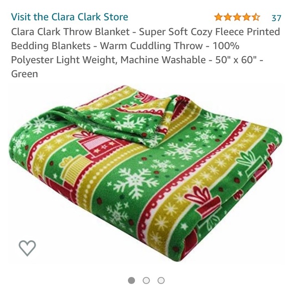 New Clara Clark Fleece Throw - Holiday Gifts - Picture 1 of 4
